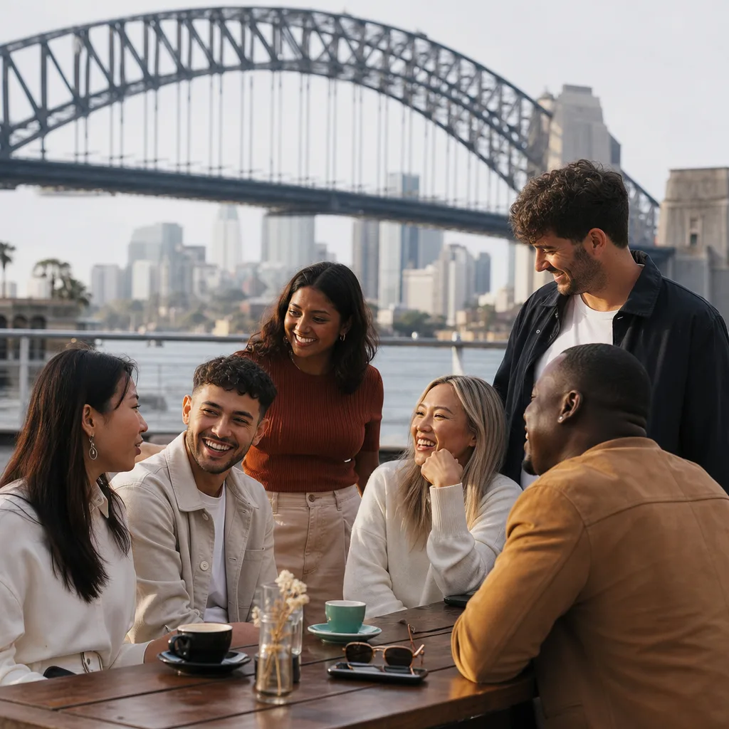 Two Sydney singles sharing coffee and discussing family expectations